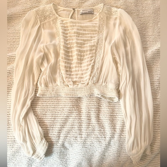 White Textured Blouse - Urban Outfitters - Picture 1 of 4